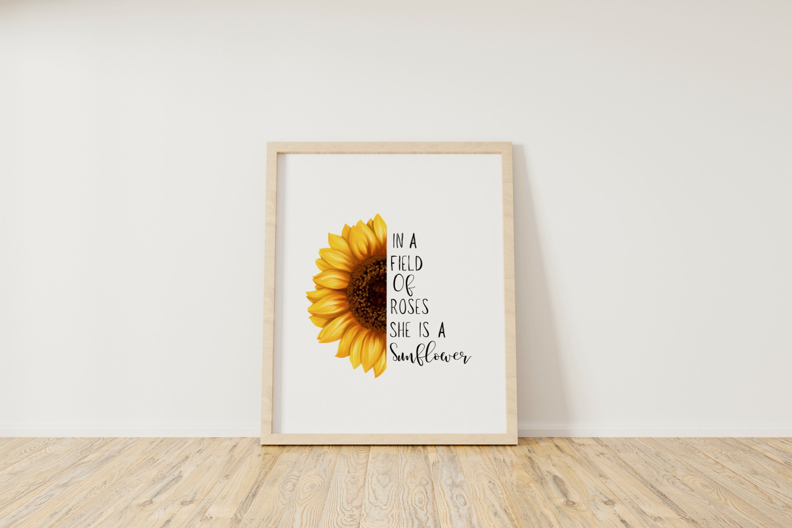 Sunflower Prints, Sunflower Decor, Floral Wall Art, Sunflower Wall Art ...