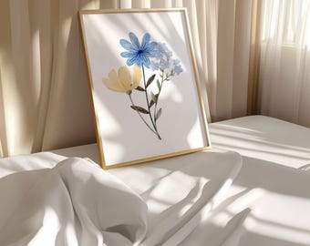 Wildflower Print for Nursery, Floral Home Decor, Botanical Wall Art, Flower Illustration, Gift for Baby Room, Botanical Print, floral art