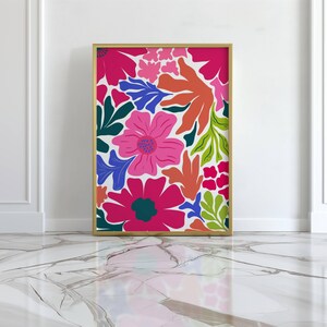 Floral Print, Abstract Floral Art, Modern Wall Art, Botanical Print, Flower Market, Summer Print, Spring Print, Trendy Print, Flower Art