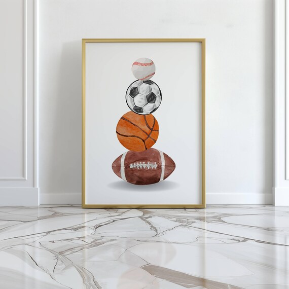 Sports Wall Art, Sports Prints, Boy Decor, Boy's Room Decor, Baseball Decor, Basketball Decor, Football Decor, Soccer Decor, Sport Printable