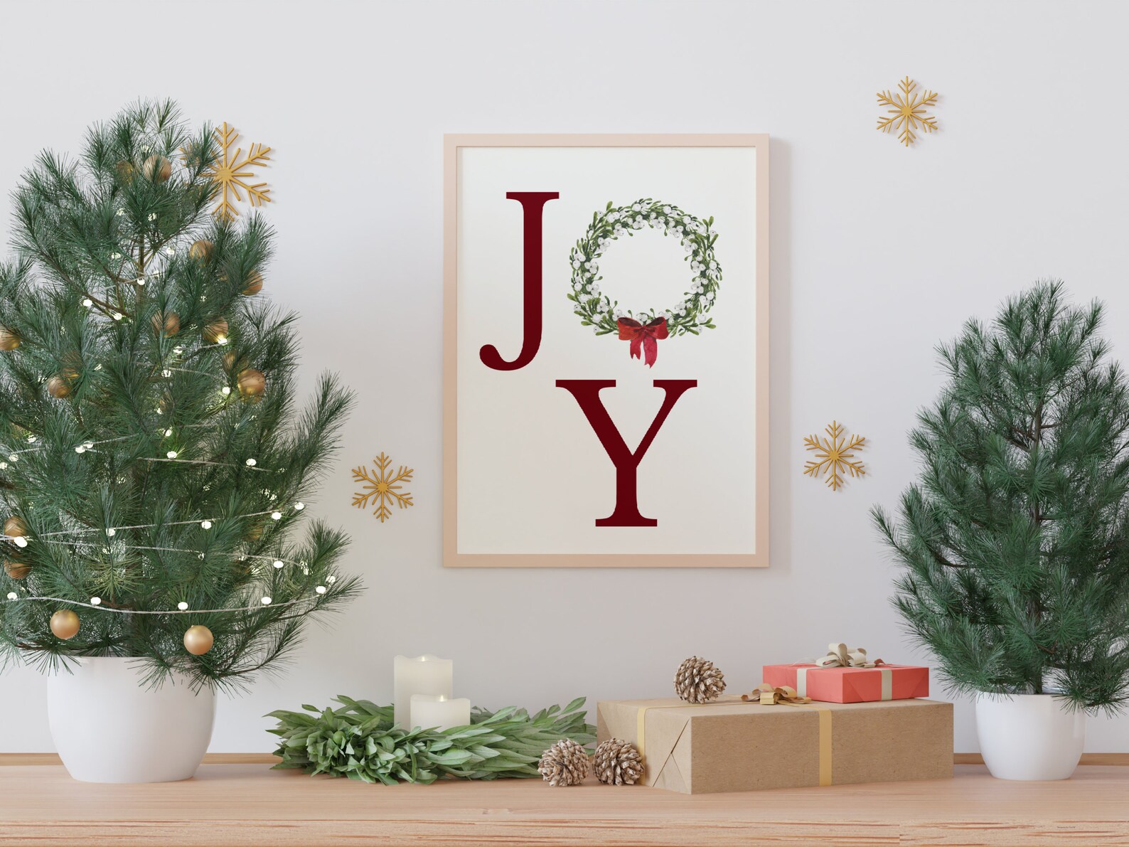 Joy Christmas Wall Art Prints Holiday Decor Christmas Etsy