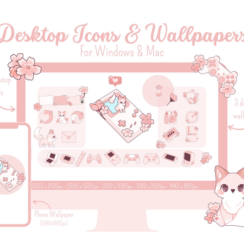 Desktop Icons - Etsy