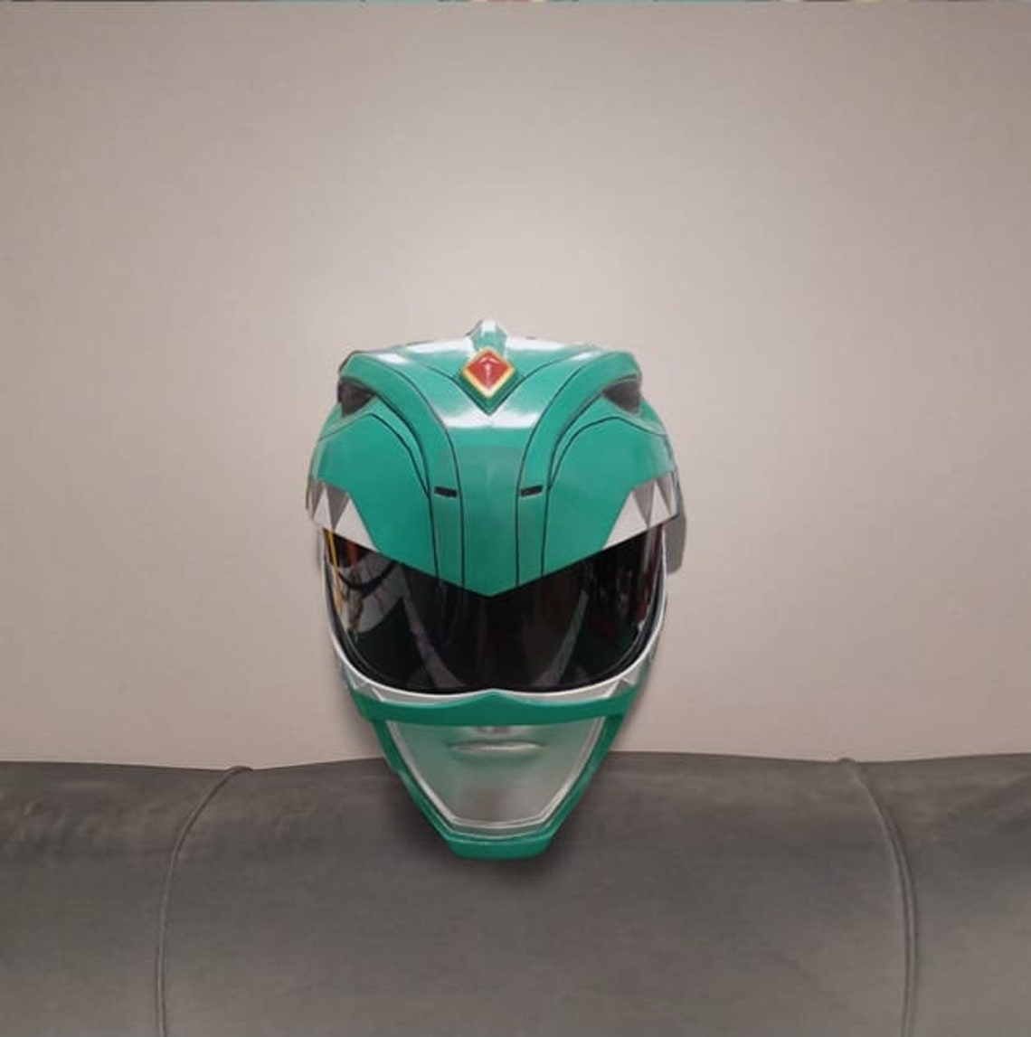 MMPR Green Power Ranger Helmet Cosplay 3D Printed Fan Art Etsy