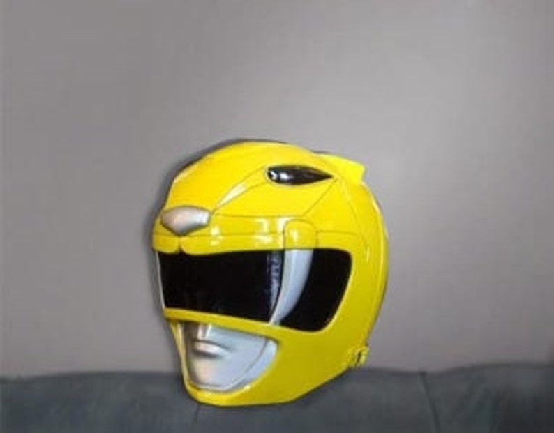 MMPR Yellow Power Ranger Helmet Cosplay 3D Printed Fan Art Etsy