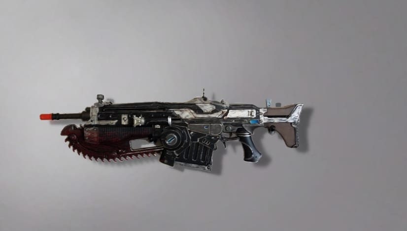 NEW! Gears Of War 3 Bloody Retro Lancer Replica Gun 1:1 Prop Life Size GOW  Epic