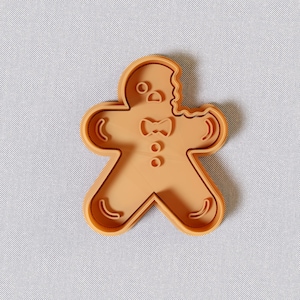 Gingerbread Man Cookie Cutter Stamp: Christmas Baking Tool