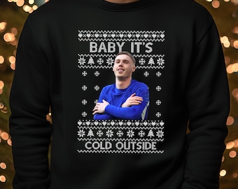 Baby Its Cold Outside Cole Palmer Jumper, Cole Palmer Ugly Christmas Sweatshirt, Great Gift For Blues Fans, Funny Xmas Football Lovers Tops