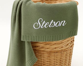Manta bordada para bebé, mantas de algodón personalizadas con el nombre del bebé, manta para cochecito con nombre, regalo para baby shower, regalo para recién nacido, regalo para bebé