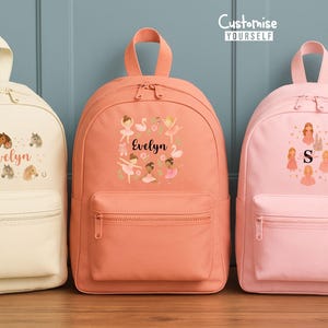 Sac à dos d'école personnalisé pour fille, initiales personnalisées, sacs d'école, cadeaux de rentrée, sacs à dos pour la maternelle, cadeau nouvelle année pour filles