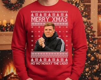 Newcastle Howe Ugly Christmas Sweatshirt, United Funny Xmas Printed Sweater, Football Fan Holiday, Soccer Lover Gift Tops, Christmas Gifts
