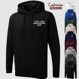 Sweat à capuche personnalisé avec logo brodé, Sweats à capuche personnalisés avec monogramme d'entreprise, Vêtements de travail pour logo de petite entreprise, Uniforme de travail personnalisé, Cadeau pour lui/elle