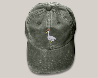 Goose Vintage Hut, Cowboy Gans Bestickte Baumwollmütze, Snapback Unisex Baseballkappe, Coole Goose Design Stitch Trucker Hat Gestalten Sie selbst