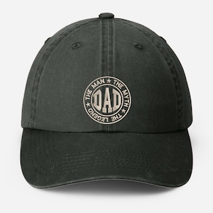 The Man Dad Embroidered Hat, The Mighty Vintage Baseball Dad Hat, The Legend My Dad Hat, Best Dad Birthday Gifts, Gift for Grandfather
