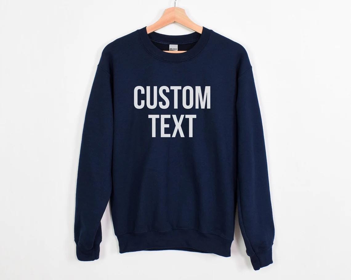 Personalized Text/logo Jumper, Company Logo/name Printed Sweater ...
