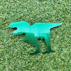 Wärmetransfer zum Aufbügeln Vinyl Grün Glitzer Dinosaurier, T-Rex, Tyrannosaurus Rex - Nur für Stoffe - Kinder T-Shirts, Partytaschen, Geburtstage