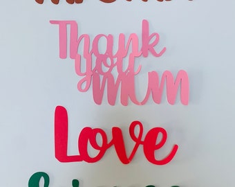 Cursive Font Writing Die Cut Cardstock Paper Letters/Numbers, School Learning, Crafts, Classroom Displays, Birthdays, Gift Tag, Cutout