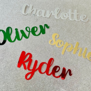 Escritura de fuente cursiva brillante Letras/números de papel de cartulina troqueladas, Nombre personalizado, Aula, Álbum de recortes, Collage, Regalo, Recorte