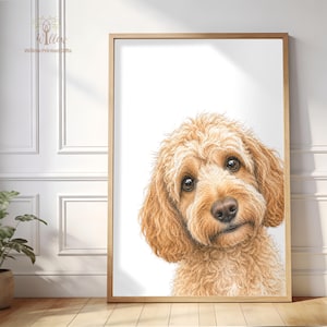 Impressão de Cão Cockapoo | Arte de Parede Cockapoo | Impressão em Aquarela de Cachorro Fofo | Decoração Cockapoo | Presente para Amantes de Cães | Arte de Parede para Quarto de Bebê | Decoração Estilo Fazenda