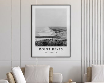 Point Reyes Poster, Coastal Wall Art, California Travel Print, Ocean Shore Art (Digital Download)
