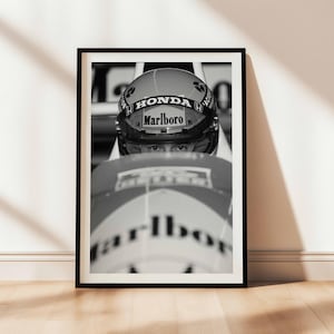 Ayrton Senna F1 Poster: Vintage Formula 1 Racing Print (Digital Download)
