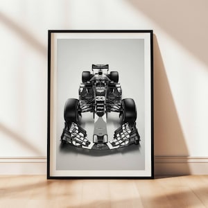Aston Martin F1 Car Poster: Black and White Race Car Photography (Digital Download)