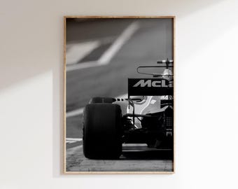 F1モナコポスター、ヴィンテージF1ウォールアート、セナとマンセル