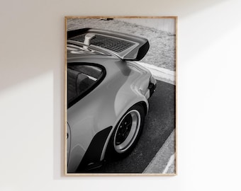 Vintage Prsch 911 Poster, Retro German Sport Car Print, Iconic Automotive Wall Art