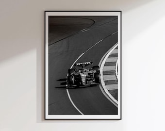F1 Ferrari Car Print, Leclerc Racing Poster, Race Car Wall Art (Digital Download)