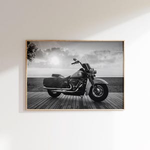 Motorcycle Poster Digital Download,Black and White Motorcycle Wall Art,Classic Motorcycle Print,Motorbike Wall Decor,Luxury Motorcycle Art