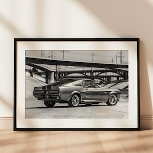 Ford Mustang Shelby GT500 Eleanor Print: American Muscle Car Art (Digital Download