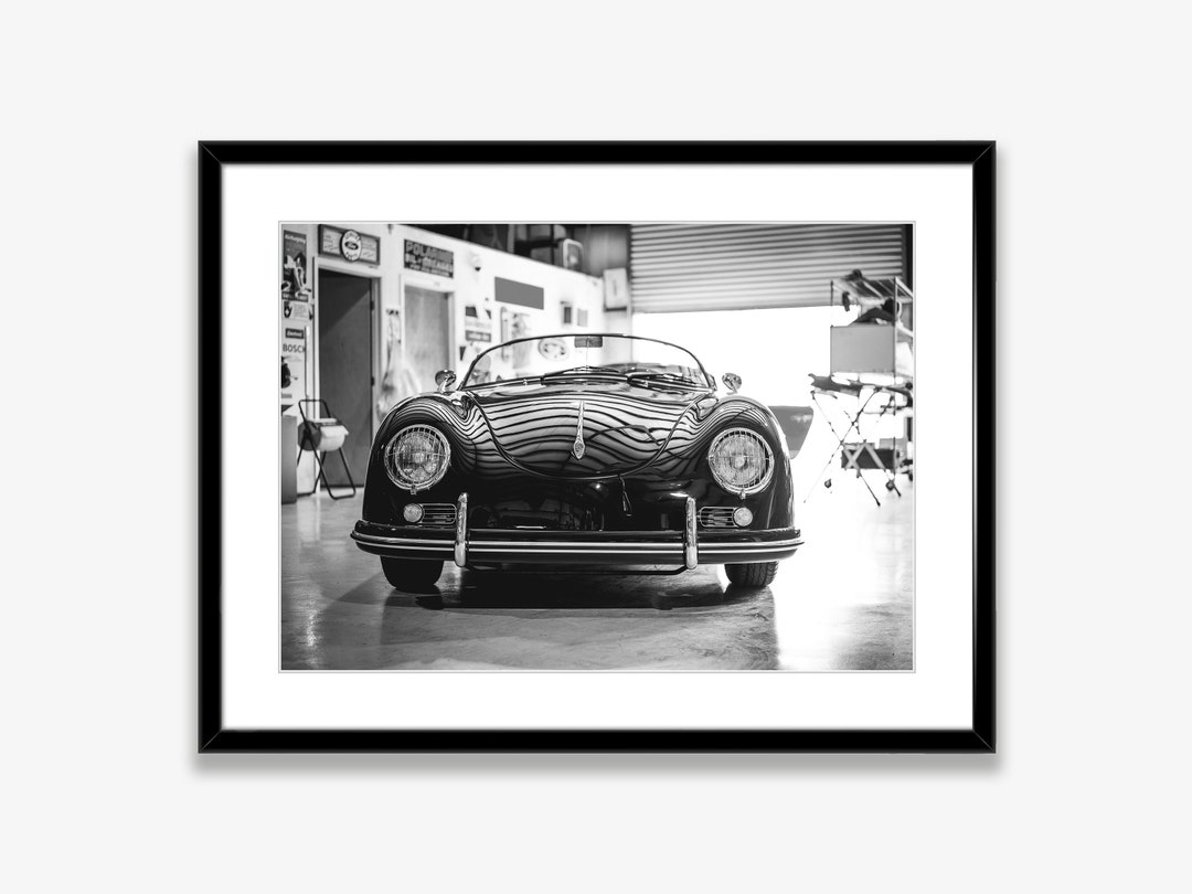 Black Porsche 356 Print,old Porsche Poster,classic Car,vintage Car