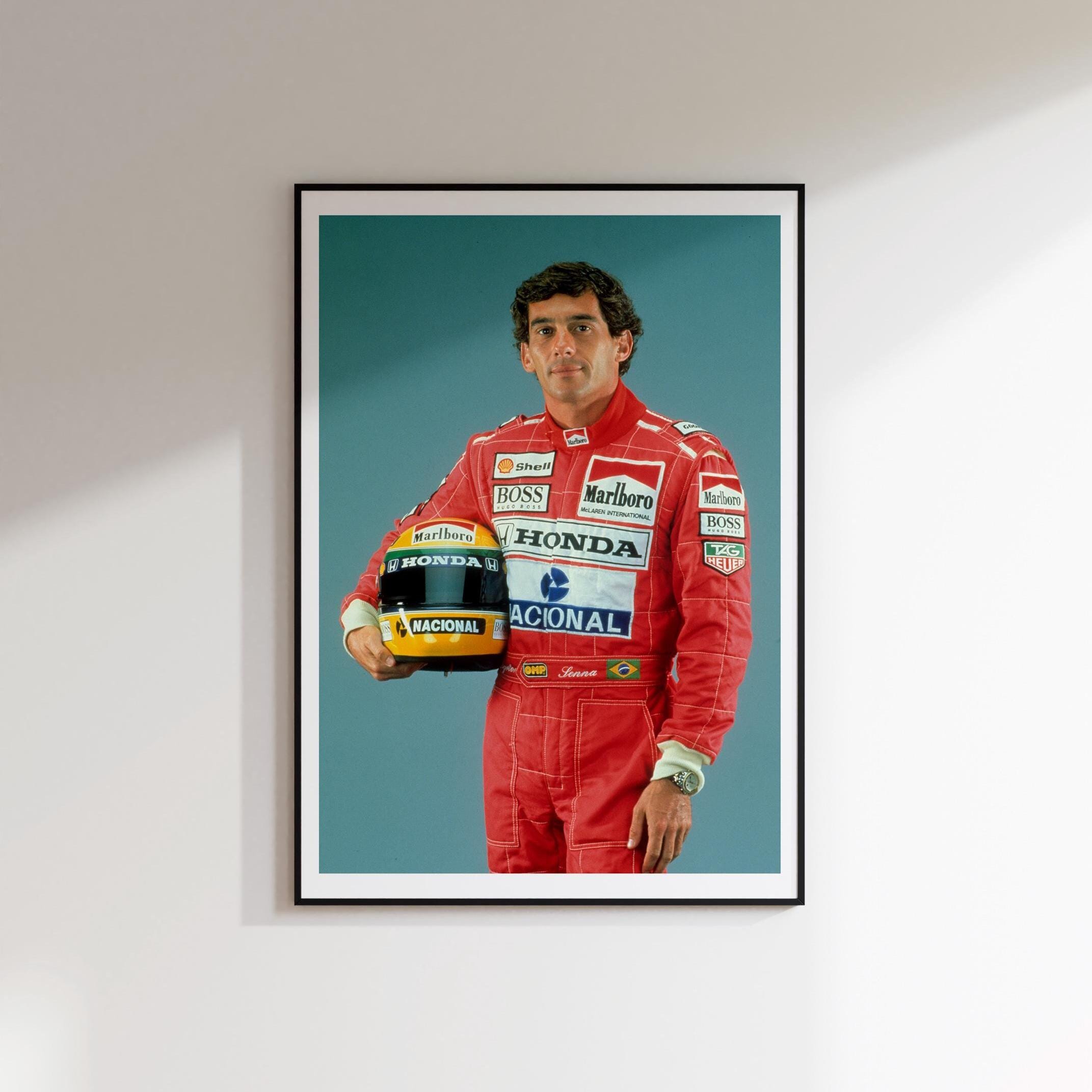 AYRTON SENNA 10YEARS PORTRAITS 24枚　ポスター Ayrton Senna Print, Legend F1 Driver Poster, Vintage Racing Wall