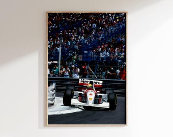 アイルトン・セナ モナコ 1989 ポスター：マクラーレン F1 レーシング