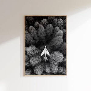 Vintage Mig 19 Fighter Jet Print: Minimalist Aviation Poster (Digital Download)