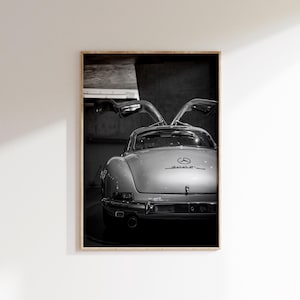 Mercedes 300 SL Druck,Sofort-Download,Mercedes Rückansicht,Mercedes Rückansicht,Schwarz und Weiß,Mercedes Wand,Kunst,Luxus Oldtimer Kunst,Auto-Fotografie