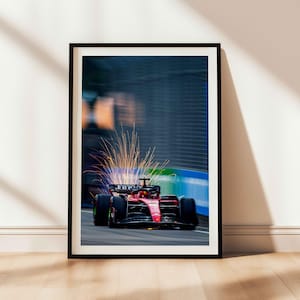 Ferrari Formula 1 Racing Poster, Iconic F1 Car Print, F1 Wall Art,Leclerc (Digital Download)