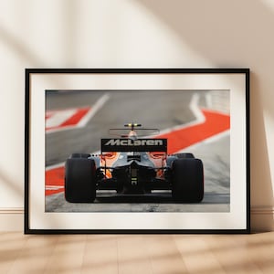 McLaren F1 Poster: Lando Norris, Formula 1 Racing Car (Digital Download)