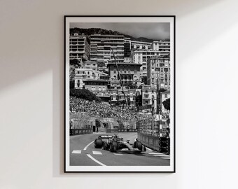 Monaco GP F1 Poster: Sainz Ferrari Racing Car Print (Digital Download)