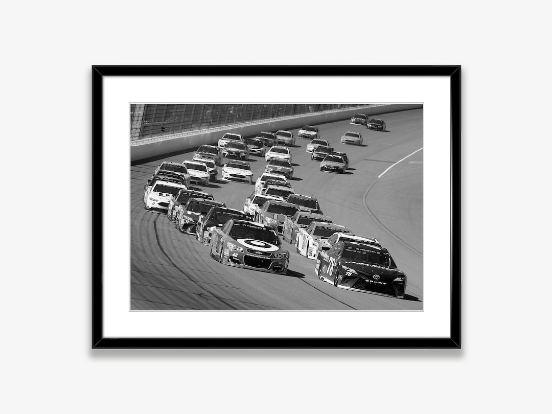 Nascar Cars on the Tracknascar Race Poster Digital Etsy