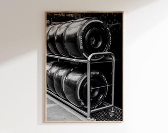 F1 Tire Poster, Formula Race Car Garage Print, Racing Wall Art, Motorports Print (DigitalDownload)