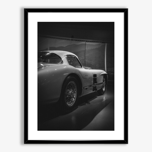 Vintage Mercedes Poster Instant Digital Download,Black and White Mercedes Wall Art,Mercedes 300 SLR Print,Mercedes Race Car Poster,Sport Car