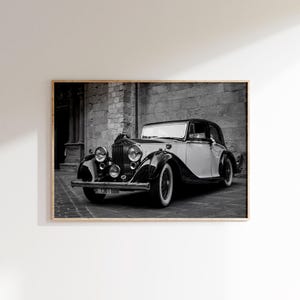 Vintage Rolls Royce Poster Digital Download,Black and White Vintage Car Wall Art,Car Wall Decor,Antique Car Print,Old Car Photo,Classic Car