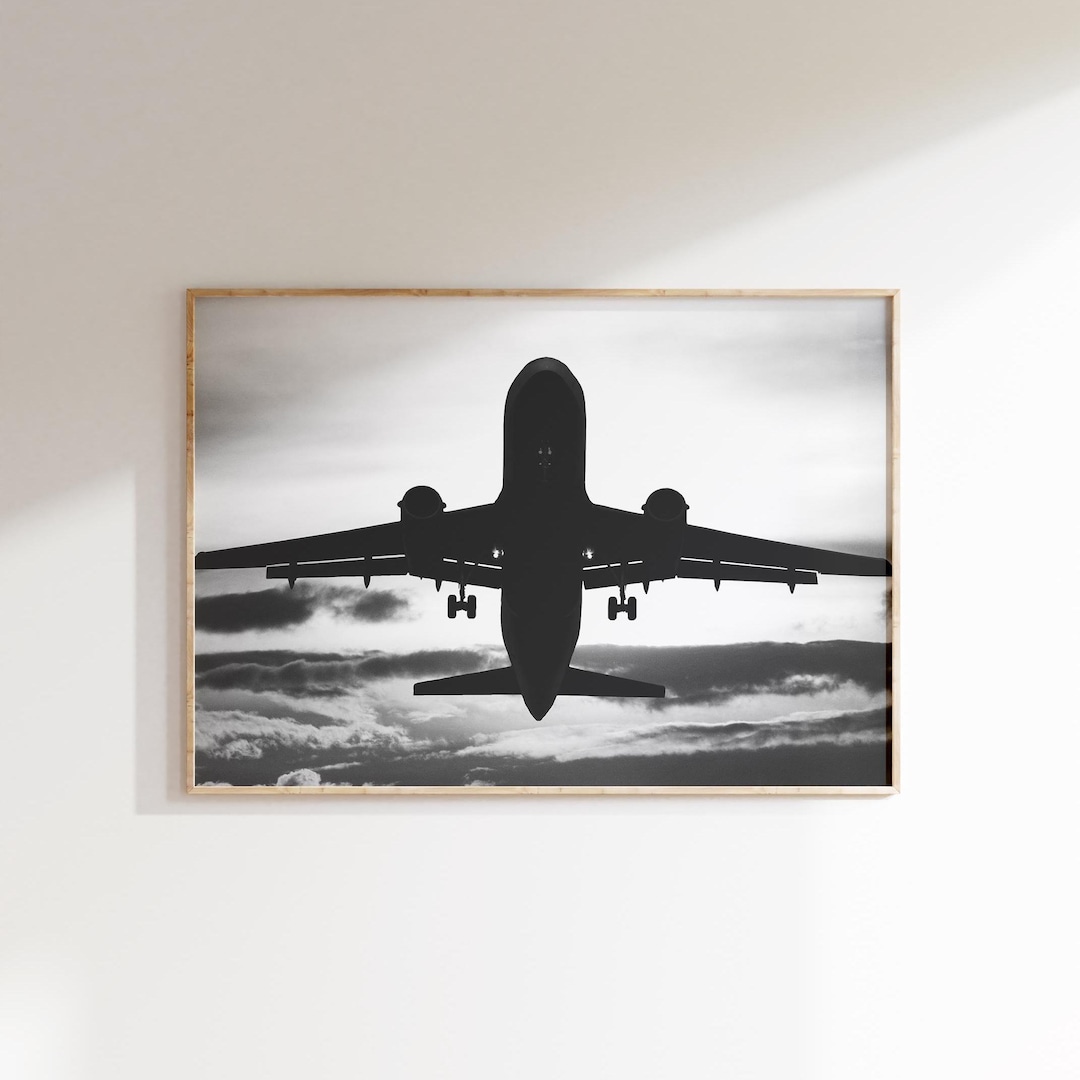 Black and White Aeroplane Print Instant Download,airplane Wall Art