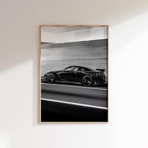Nissan Skyline GTR-affisch, sportbilstryck, JDM-bilväggkonst (digital nedladdning)