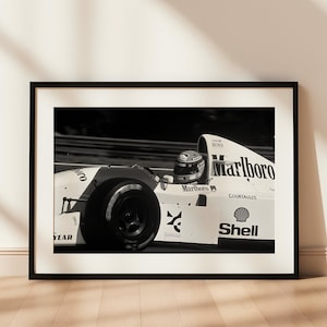 Ayrton Senna F1 Poster: Vintage Formula One Racing Print (Digital Download