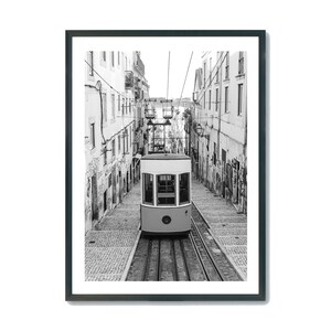 Lisbon Tram Print: Black and White Portugal Travel Photography (Digital Download