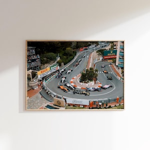 F1 モナコ GP ポスター、F1 モナコ ヘアピン パイント、F1 ウォール アート、フォーミュラ 1 モナコ サーキット、F1 モナコ ターン 6、F1 レース、F1 レーストラック、F1 モンテ カルロ プリント