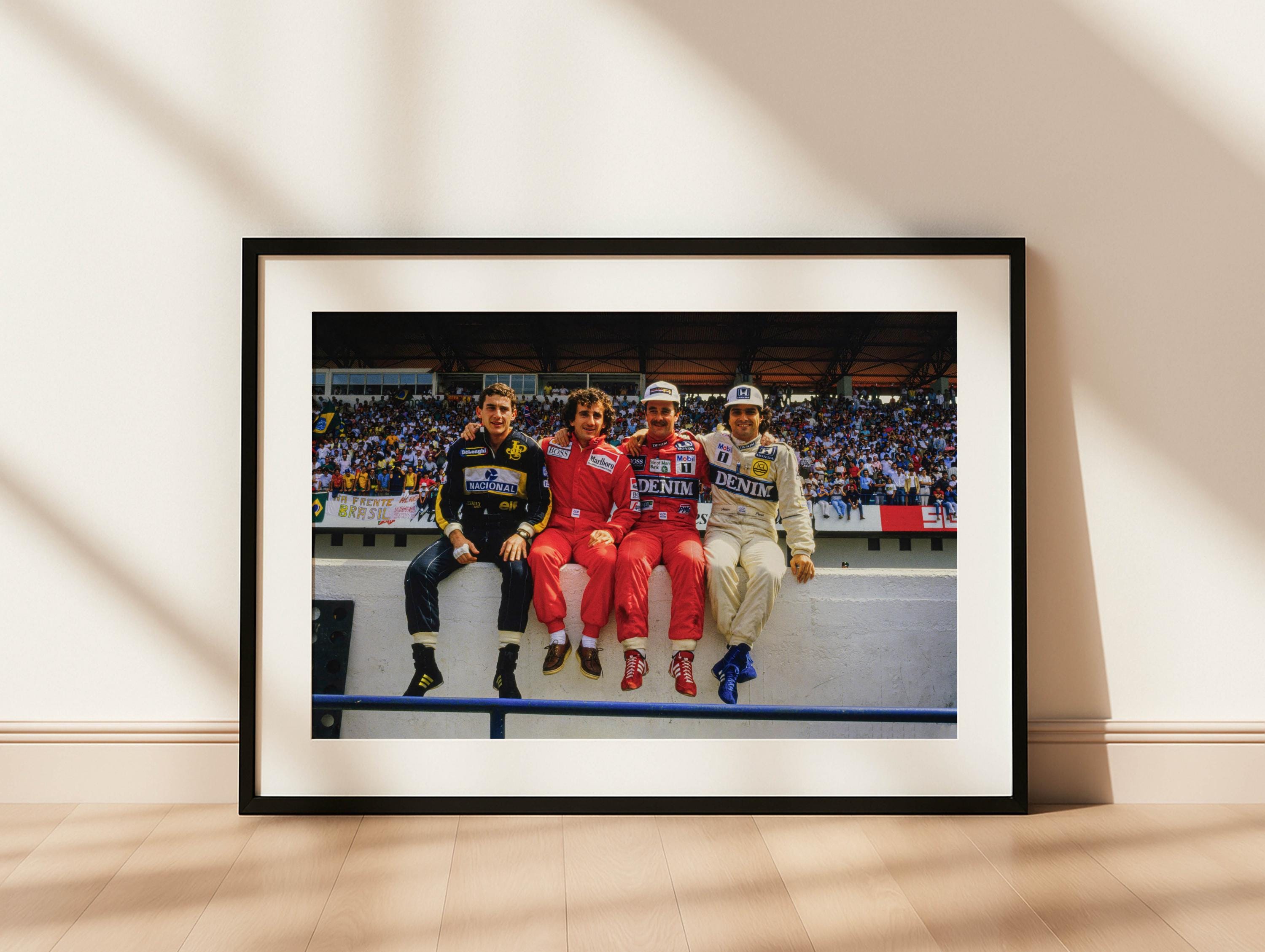 F1レジェンドドライバープリント、セナ、プロスト、マンセル