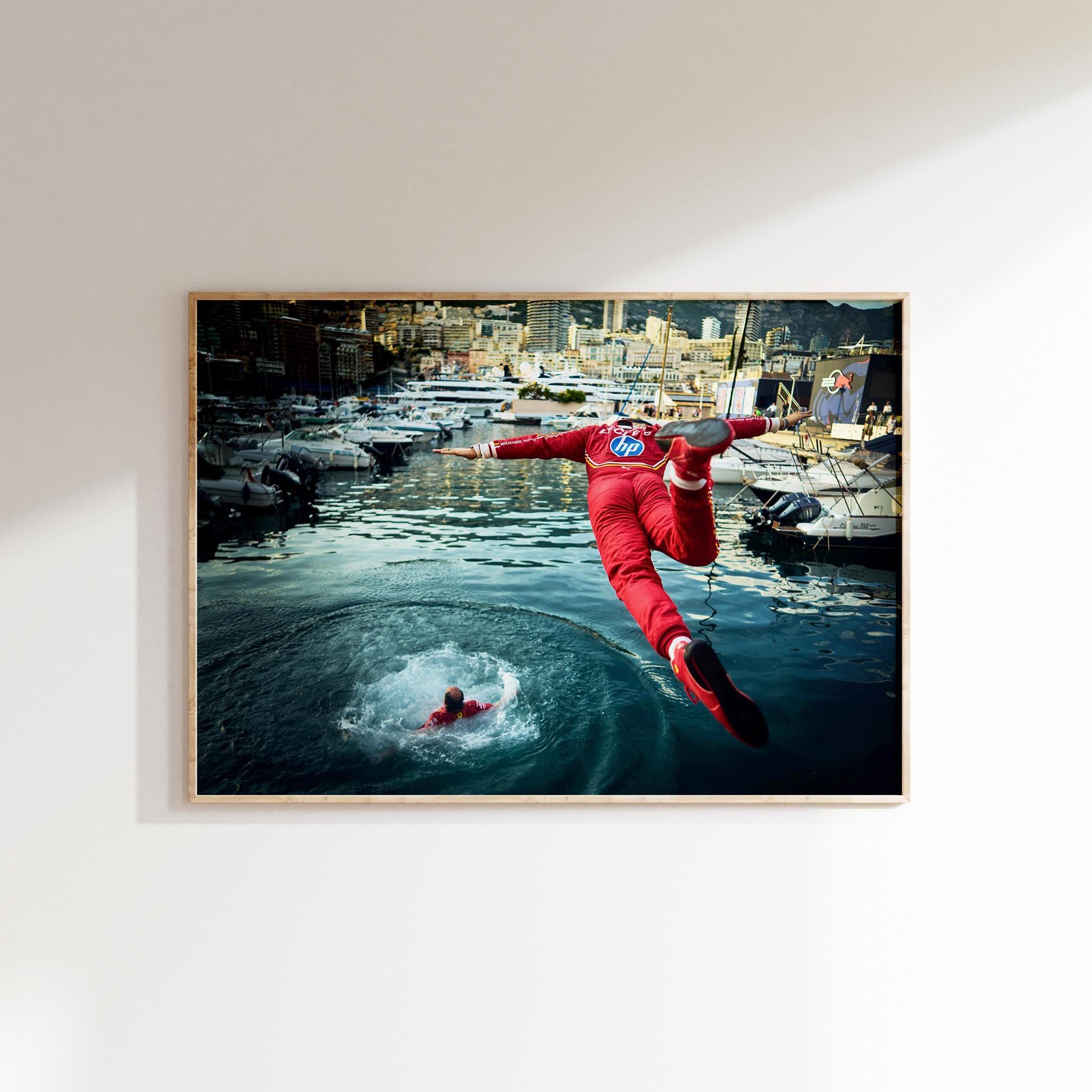 Leclerc Monaco F1 Win Poster: Formula 1 Ferrari Print (Digital Download)