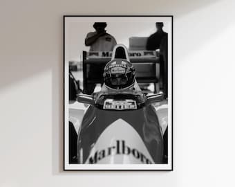 アイルトン・セナ モナコ 絵画：フォーミュラ1モータースポーツアート